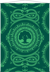 Magic the Gathering CCG: Mana 7 Wall Scroll Forest